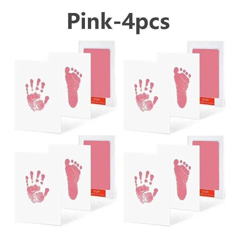 2/4pc Baby Handprint Footprints Ink Pads Safe Non-toxic