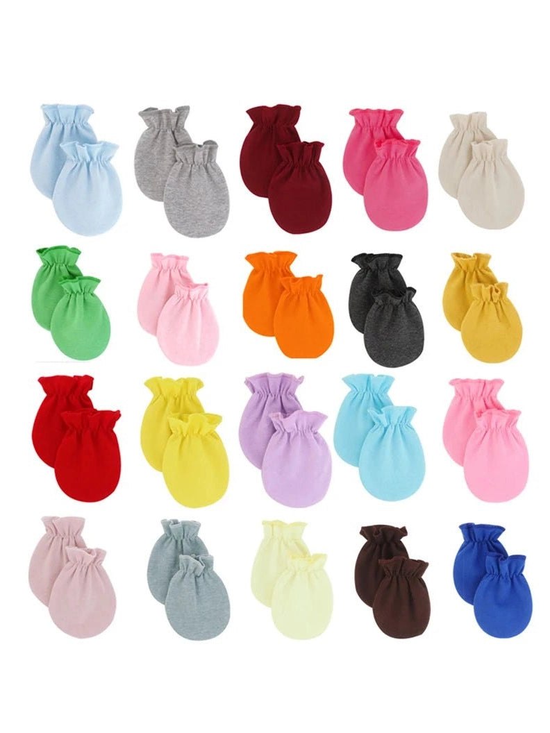 2pc 1pair Baby Anti-scratch Gloves Single-layer Baby Mittens