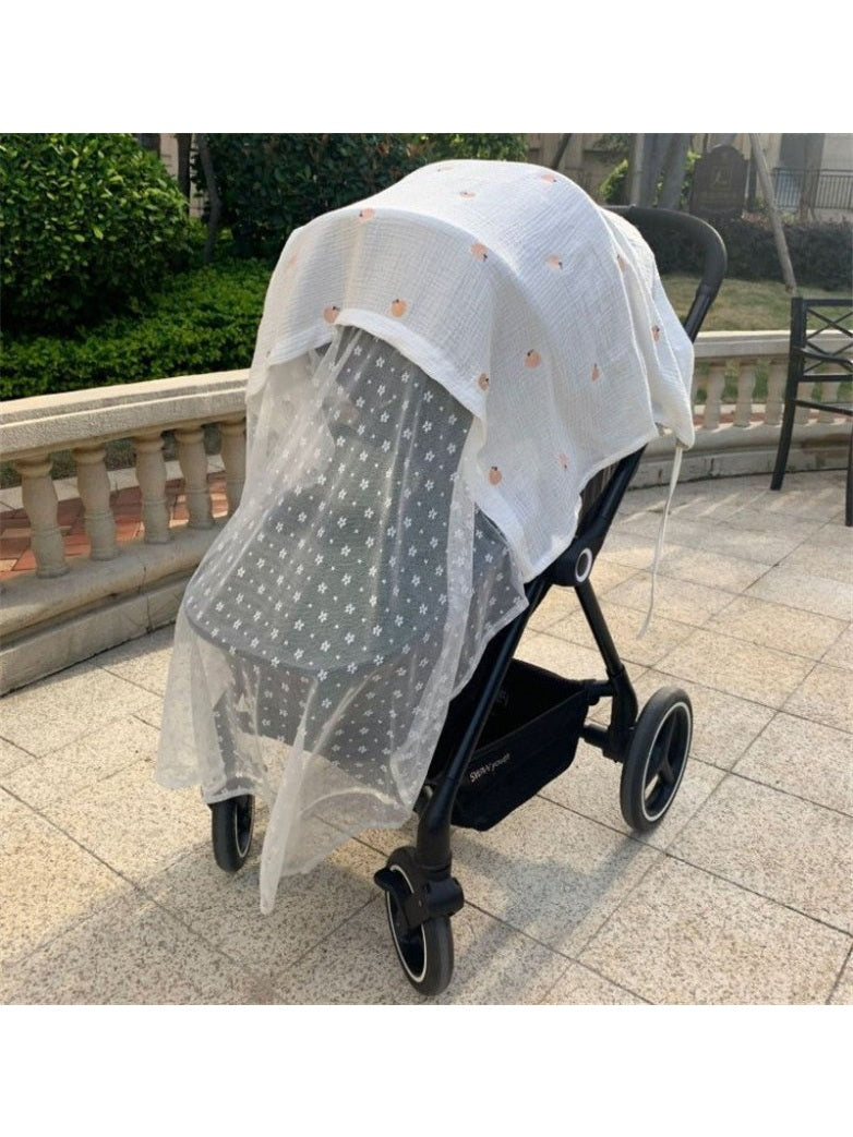 Baby Stroller Anti - mosquito Net Children's Mosquito - proof Embroidered Cover Cloth Baby Summer - Hands & Toes