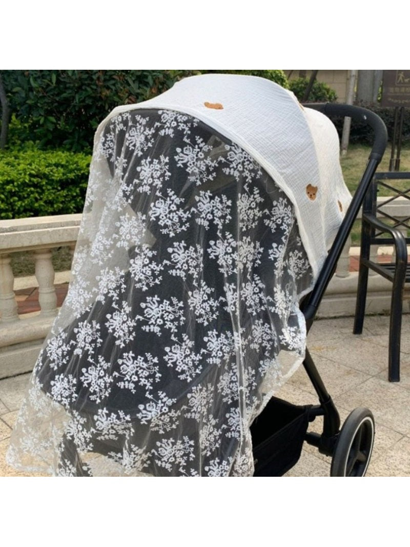 Baby Stroller Anti - mosquito Net Children's Mosquito - proof Embroidered Cover Cloth Baby Summer - Hands & Toes