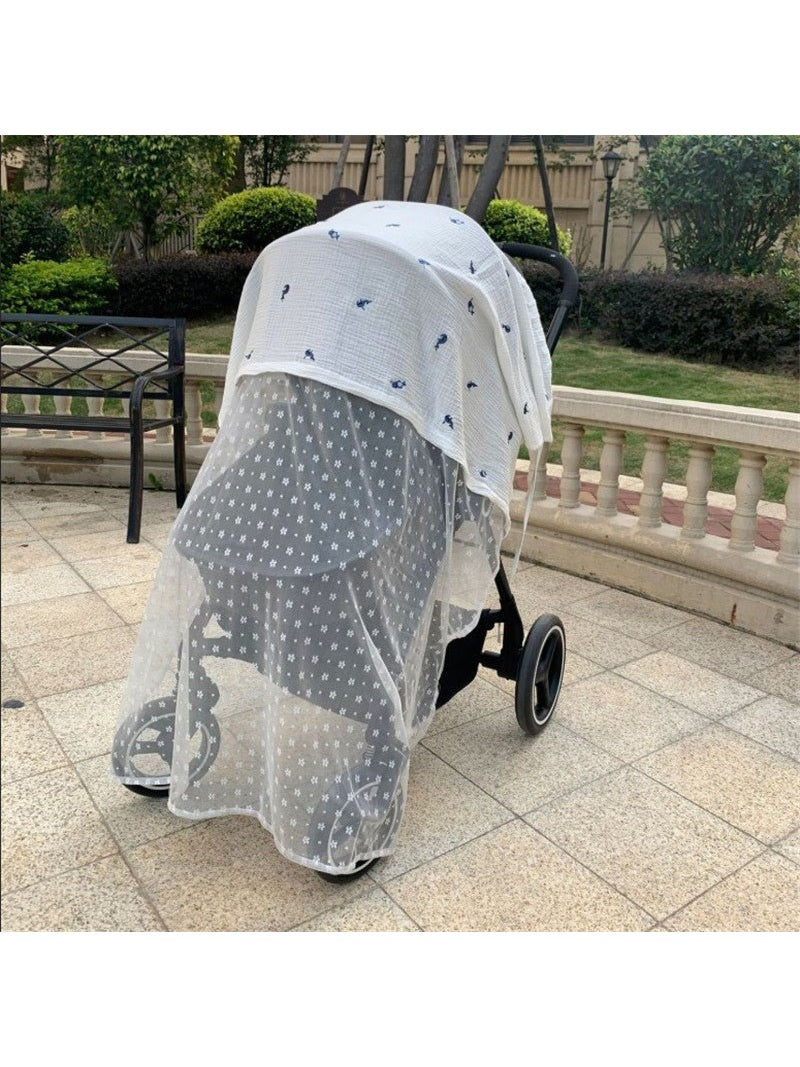 Baby Stroller Anti - mosquito Net Children's Mosquito - proof Embroidered Cover Cloth Baby Summer - Hands & Toes