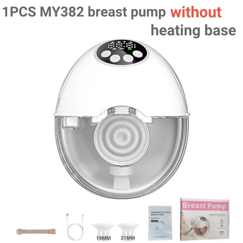 Breast Pump Electric Handsfree BPA Free With Heating & UV Sterilize Lid Optional Wireless Upgrade Wearable Breastfeeding Pump - Hands & Toes