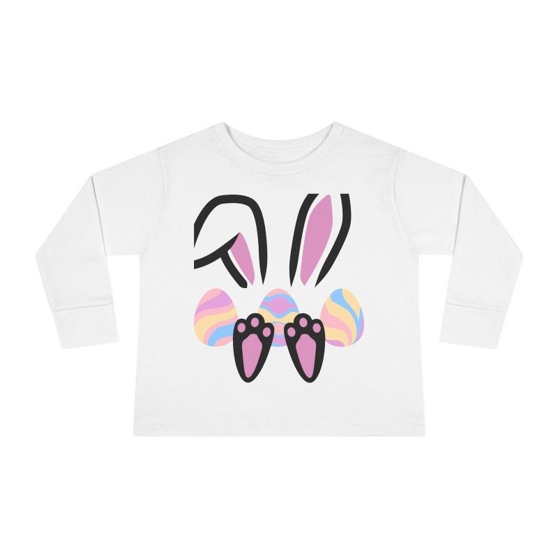 Bunnys Easter Toddler Long Sleeve Tee - Hands & Toes