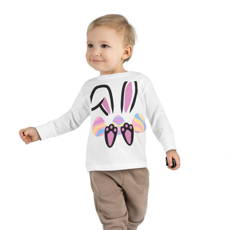 Bunnys Easter Toddler Long Sleeve Tee - Hands & Toes