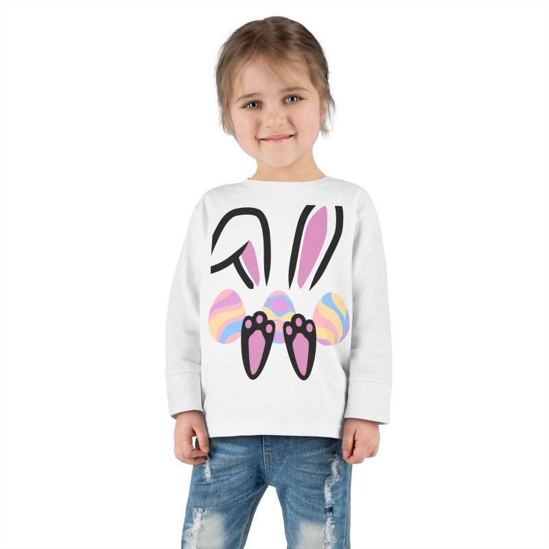 Bunnys Easter Toddler Long Sleeve Tee - Hands & Toes
