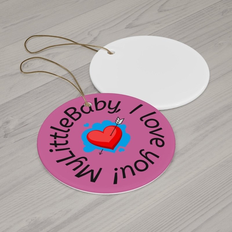 Cute Heart-Shaped Ceramic Ornament for Valentines, Love Gift, Holiday Decor, Personalized Keepsake, Baby Shower Decoration