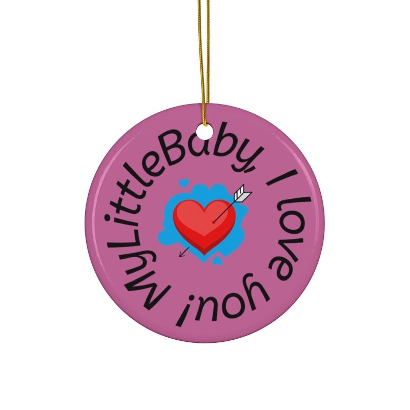 Cute Heart-Shaped Ceramic Ornament for Valentines, Love Gift, Holiday Decor, Personalized Keepsake, Baby Shower Decoration
