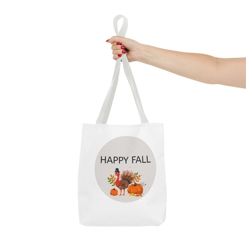 Fall-Themed Tote Bag, Happy Fall and Halloween Designs, Eco-Friendly Shopping, Seasonal Gift, Trick or Treat Bag, Holiday Accessory