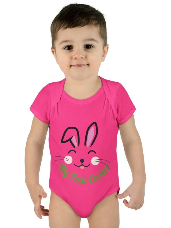 Hands&Toes Rabbit Ears 'My First Easter' Onesie - Hands & Toes