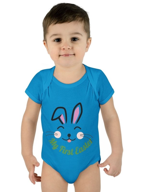 Hands&Toes Rabbit Ears 'My First Easter' Onesie - Hands & Toes