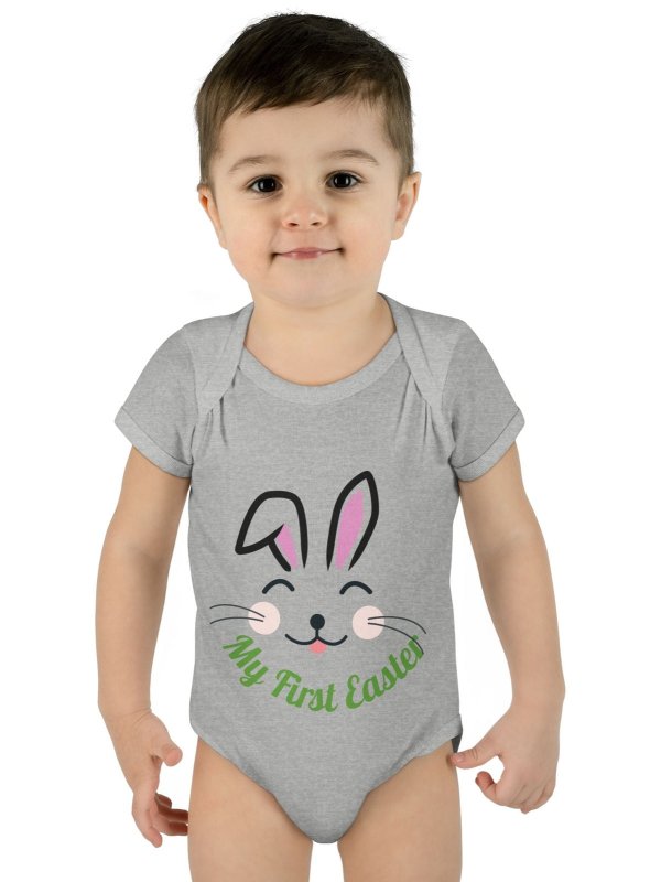 Hands&Toes Rabbit Ears 'My First Easter' Onesie - Hands & Toes