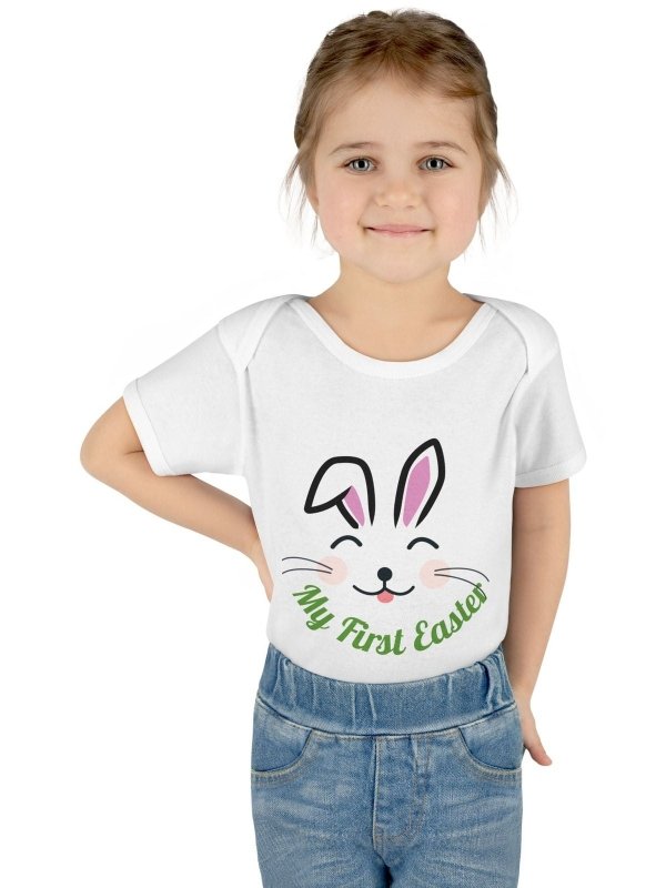 Hands&Toes Rabbit Ears 'My First Easter' Onesie - Hands & Toes