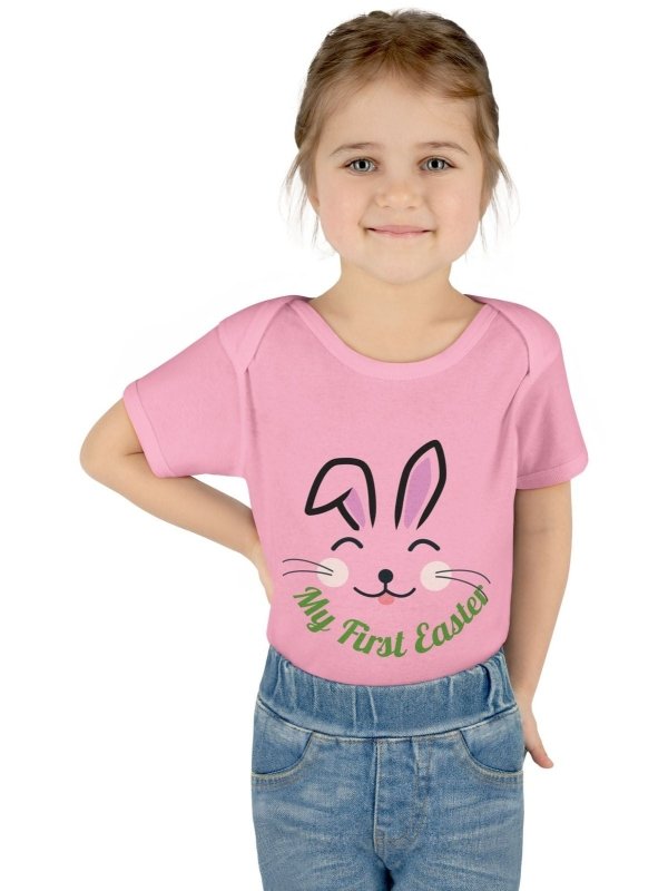 Hands&Toes Rabbit Ears 'My First Easter' Onesie - Hands & Toes