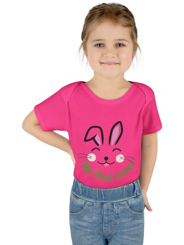 Hands&Toes Rabbit Ears 'My First Easter' Onesie - Hands & Toes