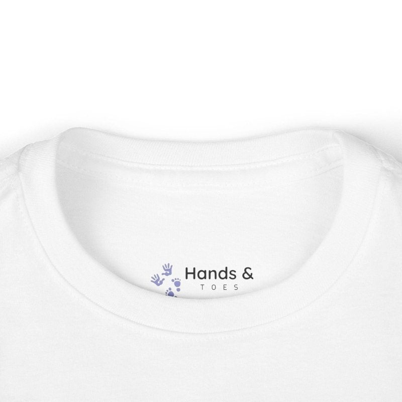Happy Easter Toddler Long Sleeve Tee - Cute Bunny & Egg Design - Hands & Toes