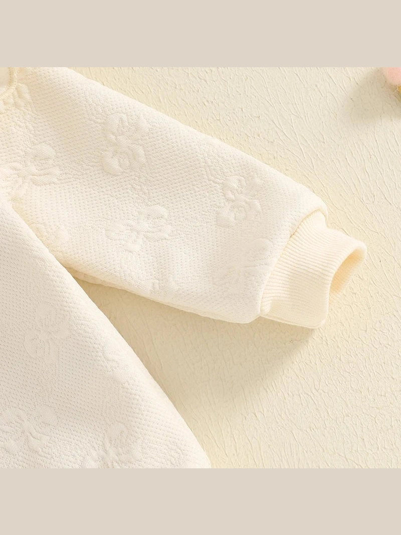 Newborn Baby Girls Clothes Infant Pullover and Sweatpants Set PINK or White