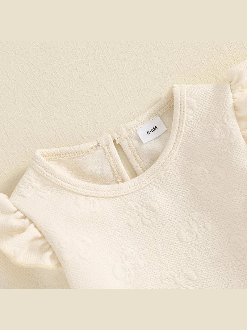 Newborn Baby Girls Clothes Infant Pullover and Sweatpants Set PINK or White