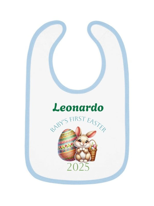 Personalized Baby Bib - Baby's First Easter 2025 - Hands & Toes