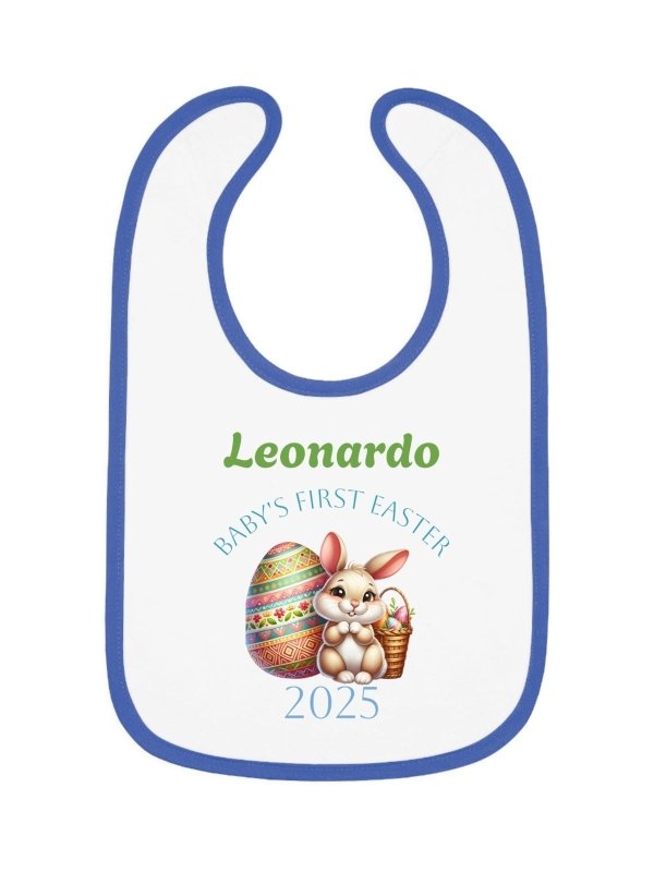Personalized Baby Bib - Baby's First Easter 2025 - Hands & Toes