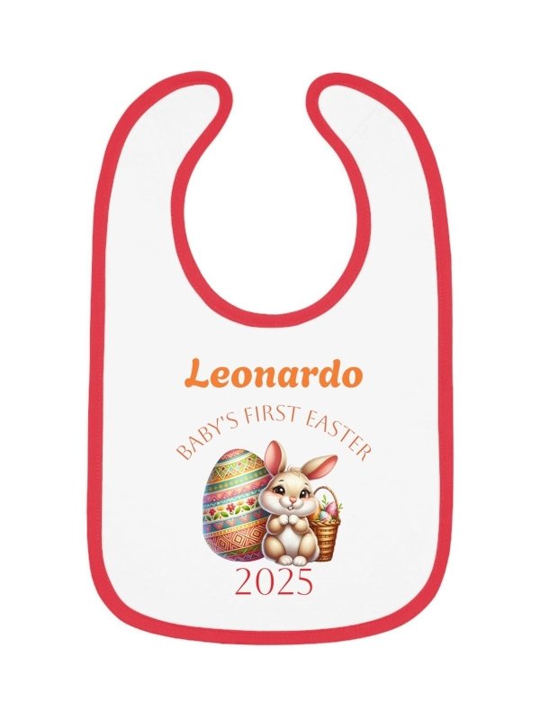 Personalized Baby Bib - Baby's First Easter 2025 - Hands & Toes