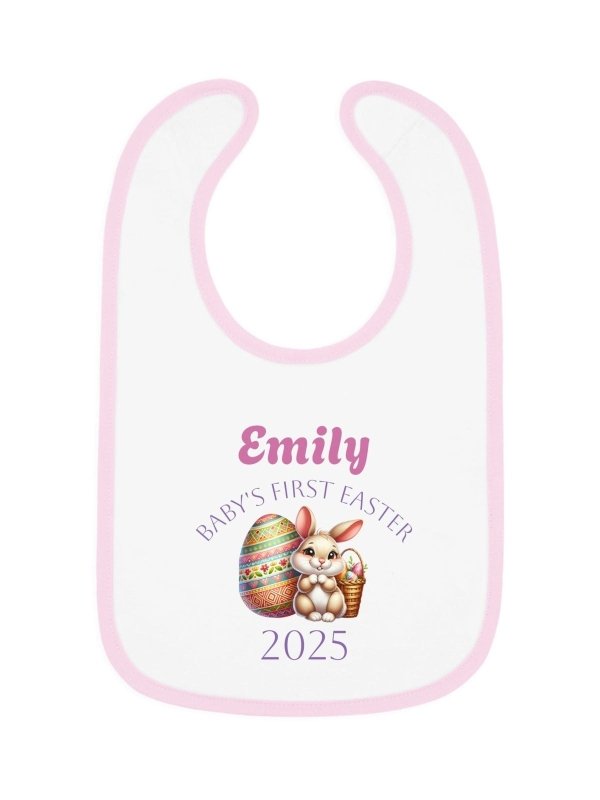 Personalized Baby Bib - Baby's First Easter 2025 - Hands & Toes
