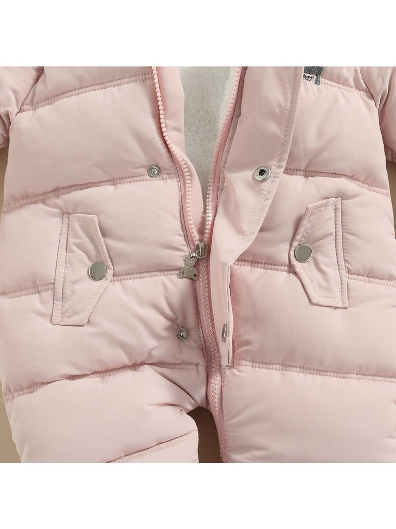 Pudcoco Infant BOYSGIRls Winter Jacket Snowsuit Infant Footed Jumpsuit 6-24M