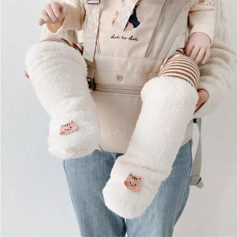 Winter Baby Socks Thick Warm Long Socks for Toddler White Autumn Winter PlushKnee Newborn Anti Slip Floor Socks Baby Accessories - Hands & Toes