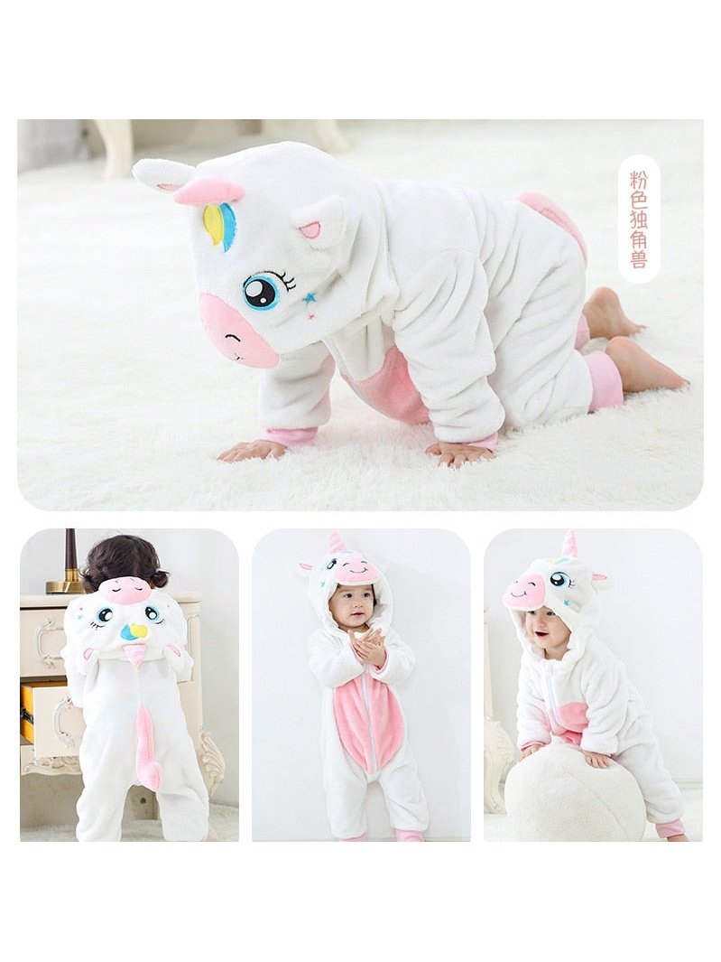 Animal Zip Up Jumpsuits