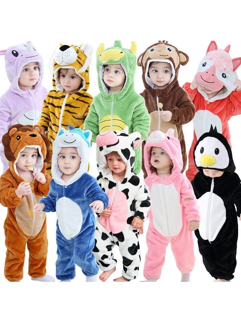 Animal Zip Up Jumpsuits