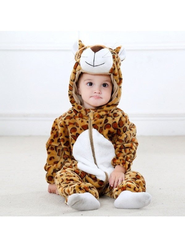 Animal Zip Up Jumpsuits