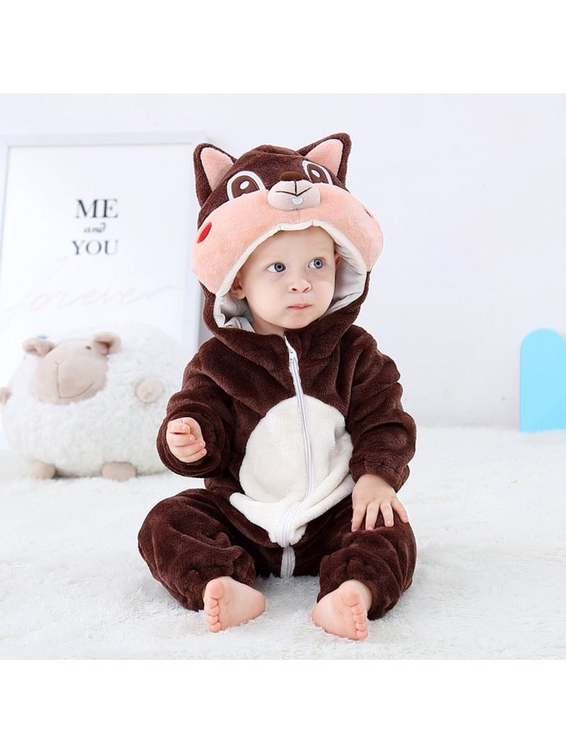 Animal Zip Up Jumpsuits