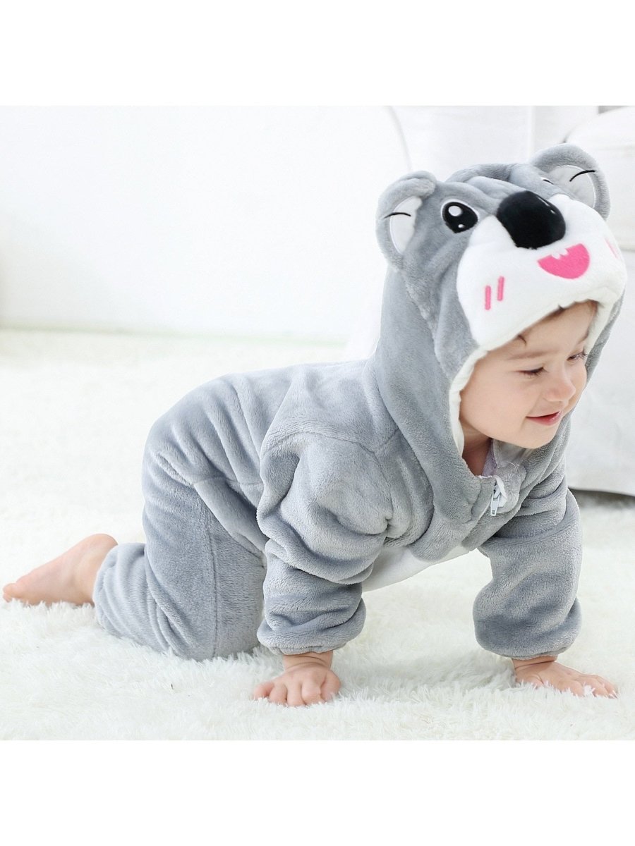Animal Zip Up Jumpsuits