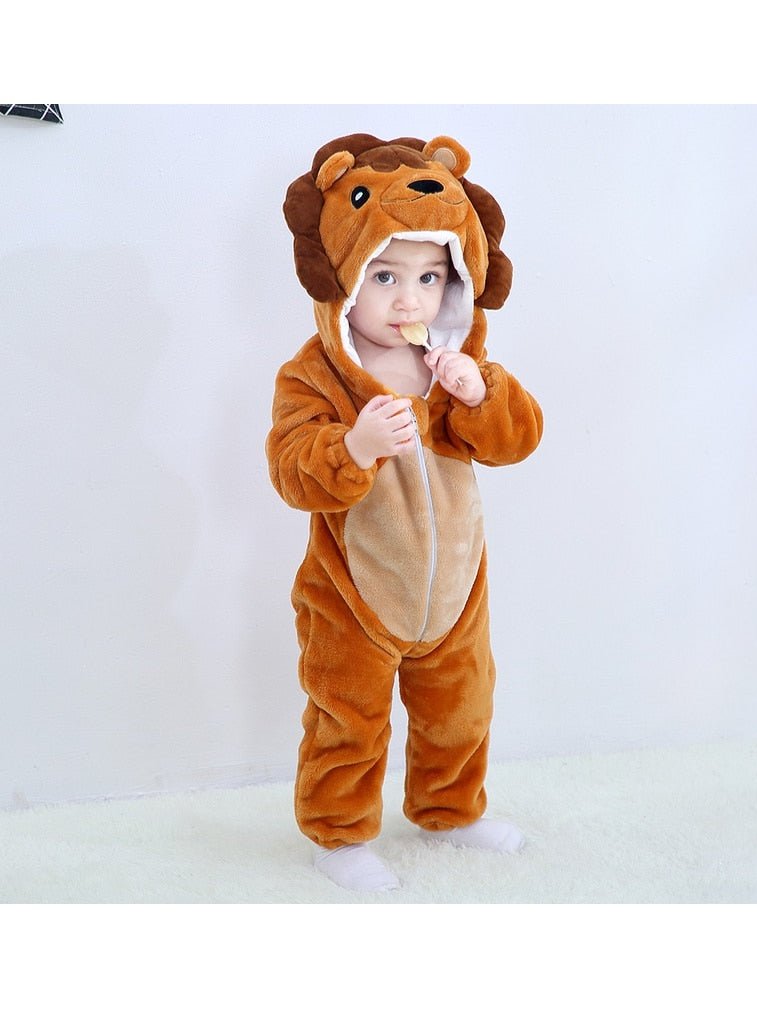 Animal Zip Up Jumpsuits