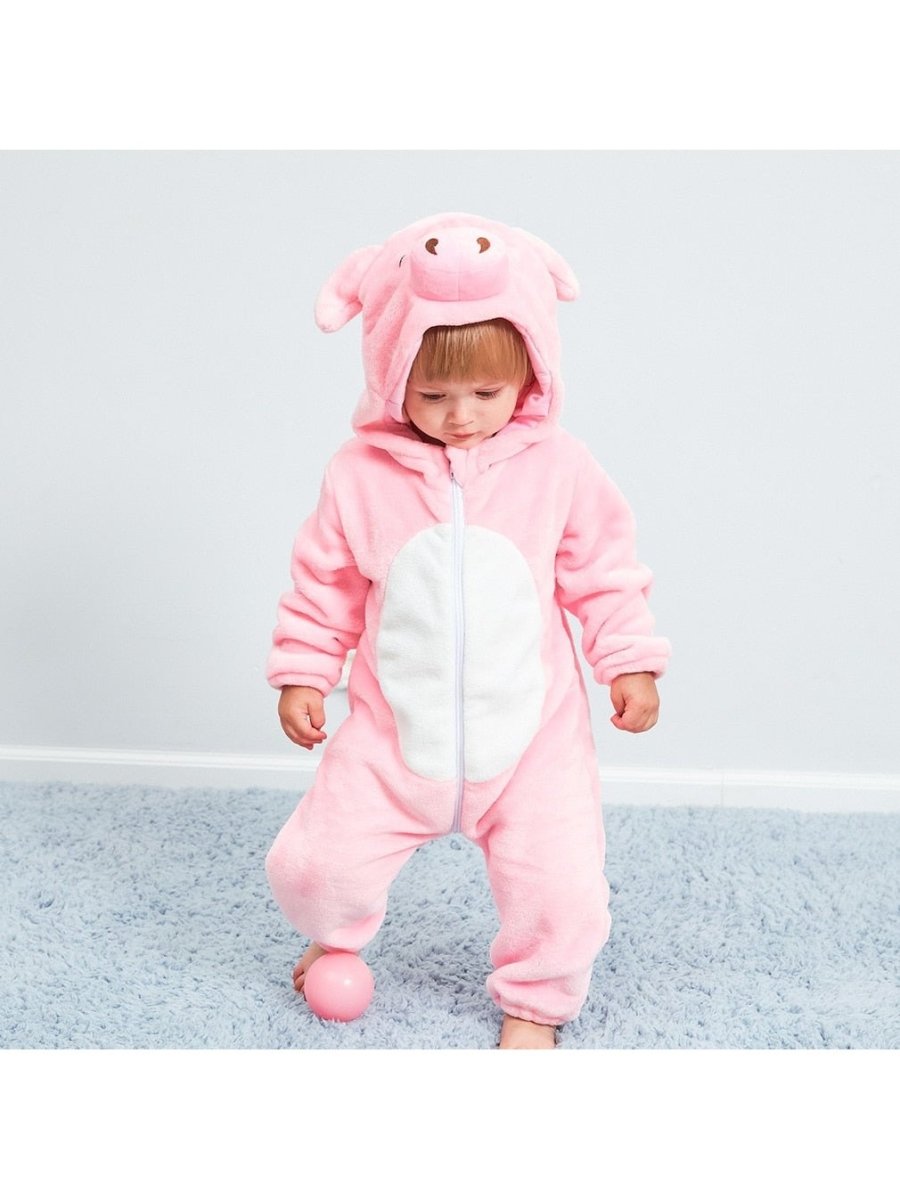Animal Zip Up Jumpsuits