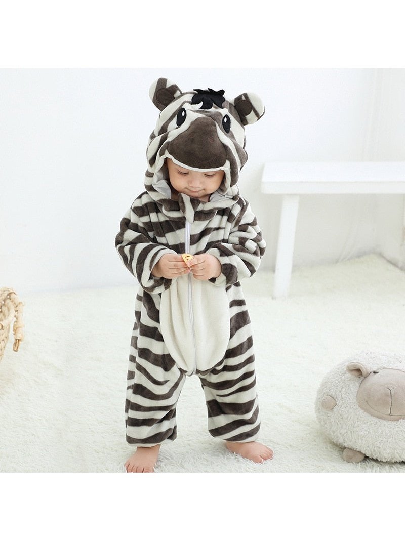 Animal Zip Up Jumpsuits