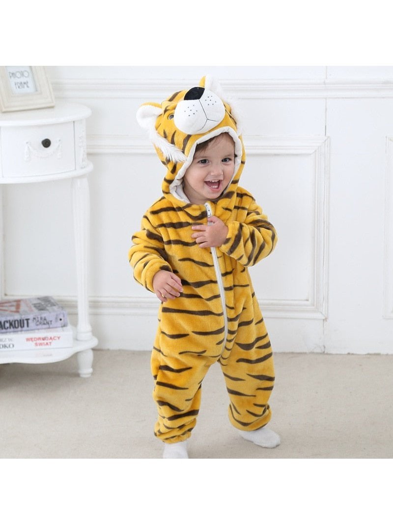 Animal Zip Up Jumpsuits