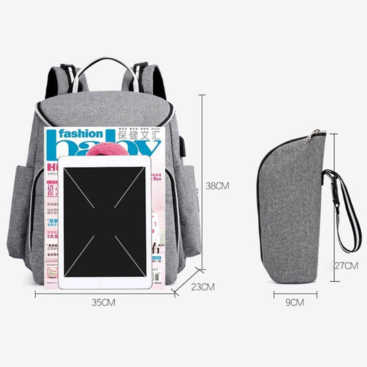 Thermal Bottle Warmer Diaper Bag Backpack