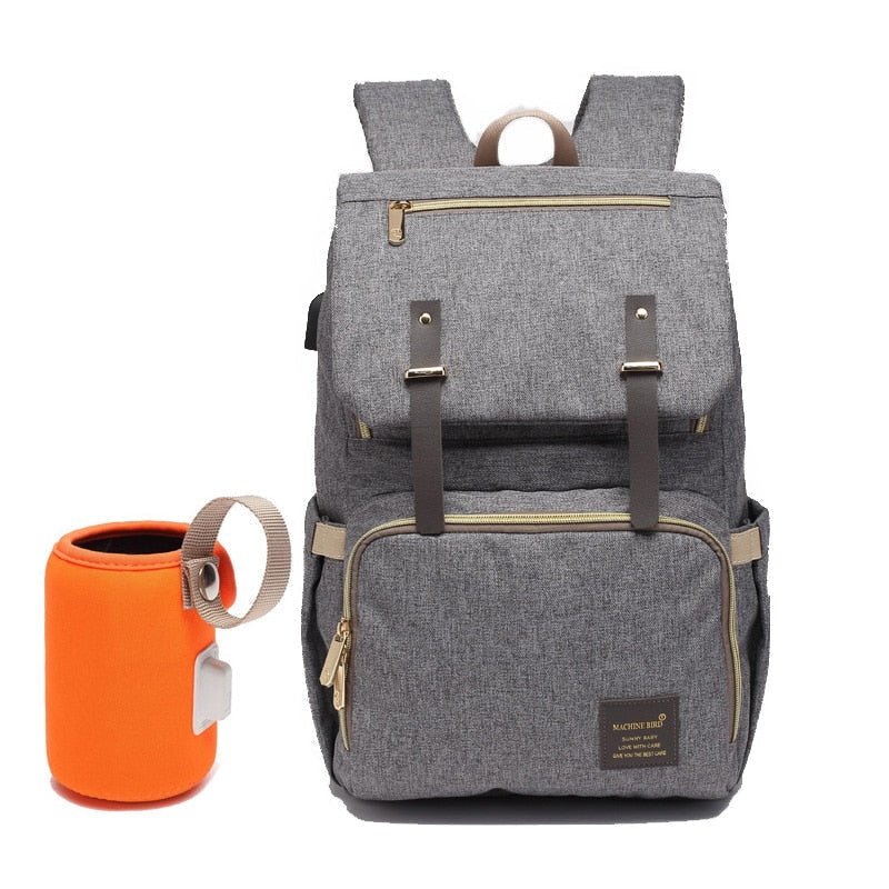 Baby Diaper Bag with USB Bottle Warmer