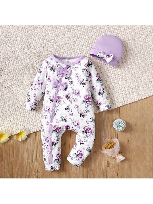 Infant Toddler One-piece Floral Baby Girl Jumpsuit