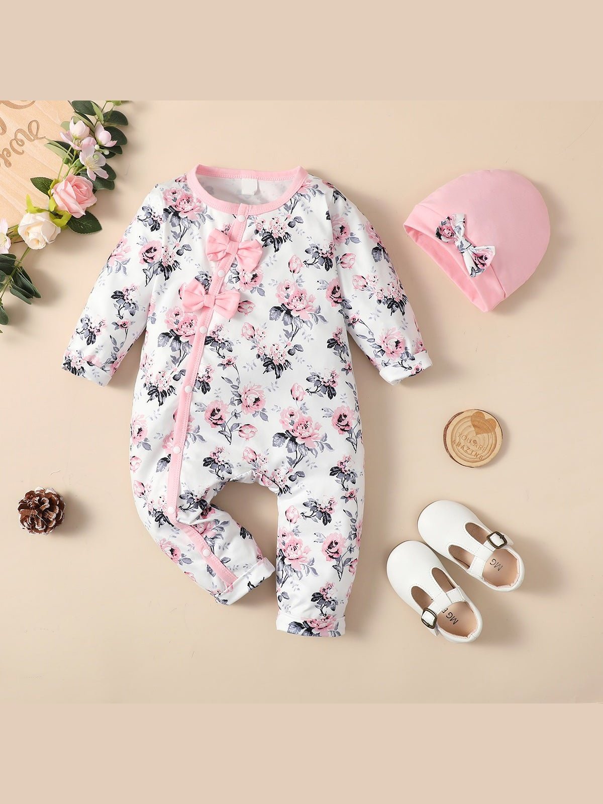 Infant Toddler One-piece Floral Baby Girl Jumpsuit