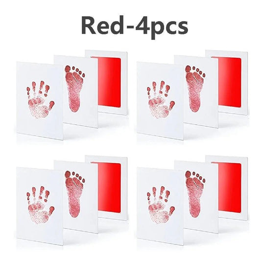 2/4pc Baby Handprint Footprints Ink Pads Safe Non-toxic