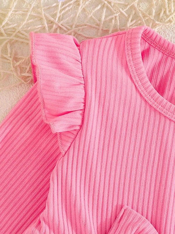2piece Pudcoco Baby Girls Fall Dresses Long Sleeve Round Neck Bow Dress Toddler Casual Dress Set 6M-3T