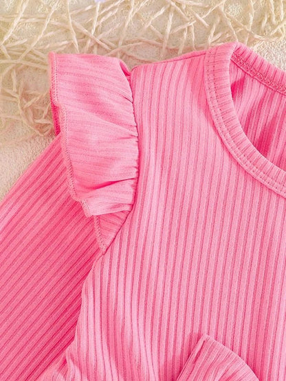 2piece Pudcoco Baby Girls Fall Dresses Long Sleeve Round Neck Bow Dress Toddler Casual Dress Set 6M-3T
