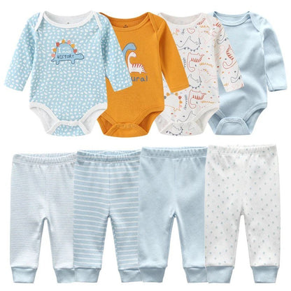 8Pieces Cotton Bodysuits Sets