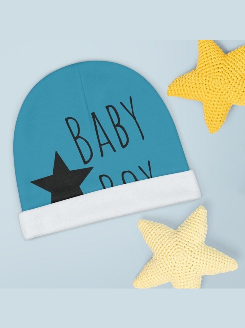 Baby Boy Star Beanie Knit Hat for Newborns & Infants - Hands & Toes