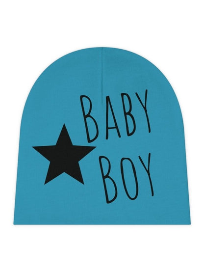 Baby Boy Star Beanie Knit Hat for Newborns & Infants - Hands & Toes