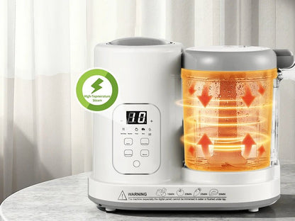 Baby Food Maker Steamer Blender 4 - in - 1 Auto - Clean, BPA - Free, for 4 - 12 Months - Hands & Toes