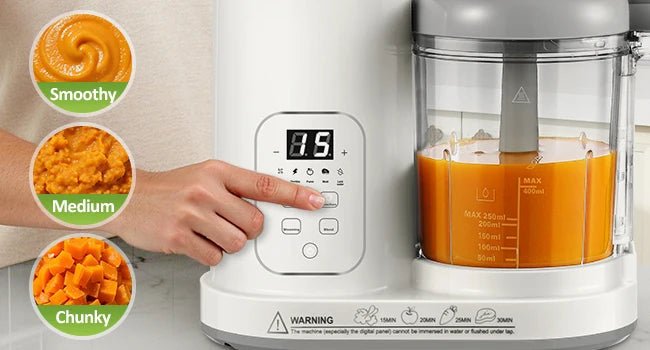 Baby Food Maker Steamer Blender 4 - in - 1 Auto - Clean, BPA - Free, for 4 - 12 Months - Hands & Toes
