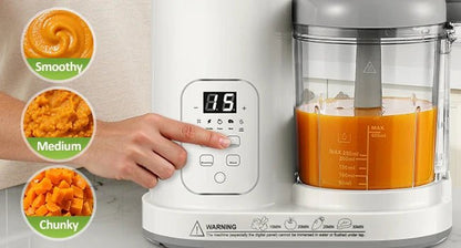 Baby Food Maker Steamer Blender 4 - in - 1 Auto - Clean, BPA - Free, for 4 - 12 Months - Hands & Toes