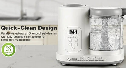 Baby Food Maker Steamer Blender 4 - in - 1 Auto - Clean, BPA - Free, for 4 - 12 Months - Hands & Toes